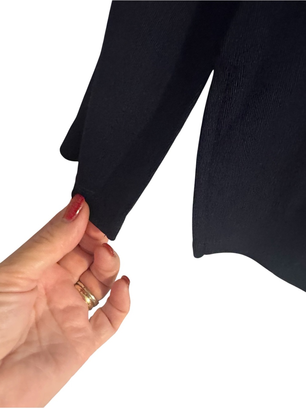 Chico's Navy Tunic w/Gold Stud Trim *TRAVELERS COLLECTION* LARGE/XLARGE #3 - Picture 4 of 8